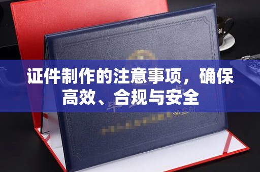 水里证件制作的注意事项，确保高效、合规与安全